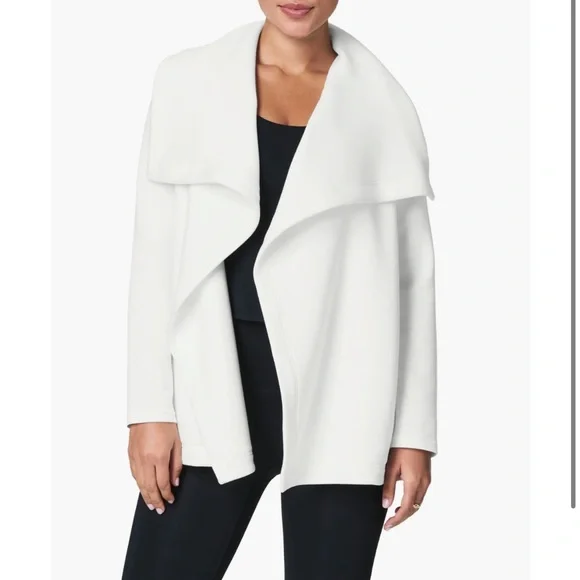 NEW SPANX AirEssiantials Open Wrap Cardigan Powder Size Small - Picture 1 of 10